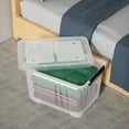 thumbnail image 5 of Qqbine 50 Quart Large Plastic Latching Box, Clear Storage Bin with Wheels, Stackable, 4 Packs, 5 of 7