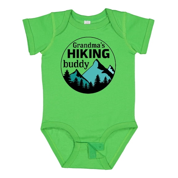 Inktastic Grandma's Hiking Buddy with Mountains and Trees Boys or Girls Baby Bodysuit