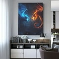 thumbnail image 4 of Gaeub Red And Blue Fire Dragon C Print Canvas Wall Art for Bathrooms Bedroom,Wall Decor,Framed Artwork for Wall,Modern Wall Decorations Prints Picture,Home Decor Wall Pictures 30" x 40", 4 of 8