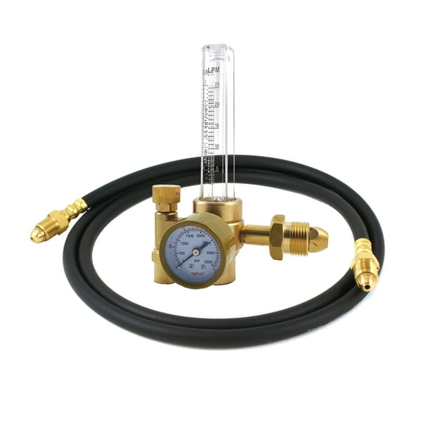 Argon CO2 - TIG MIG Flow Meter - Welding Regulator Gauge with 5 Feet