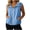 Blue, variant on Women Summer Solid Color UV Protection Vest Sleeveless Hooded Windbreaker with Drawstring Hem Mesh Lining Quarter Zip Casual运动 Activewear