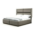thumbnail image 2 of 5 Piece Queen Bedroom In Warm Brown - Modern Design With Led Lighting, Platform Bed, 6 Dresser, Mirror, Nightstand, Chest 5 Setup Rich Brown,, 2 of 6