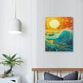 thumbnail image 4 of Nawypu Beach Sunset Wall Art Prints - Sunrise Sunset Pictures Wall Decor, Abstract Ocean Waves Sunset Poster, Colorful Orange Beach Pictures Seascape Ocean Sunset Painting for Bedroom, 4 of 5