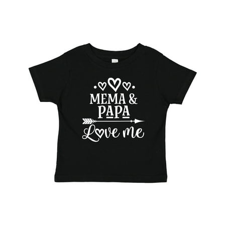 

Inktastic Mema and Papa Love Me Gift Baby Boy or Baby Girl T-Shirt