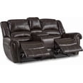 thumbnail image 5 of Home Elegance 9668BRW-2 40 x 38.5 x 83 in. Center Hill Double Glider Reclining Love Seat with Center Console - Brown, 5 of 7