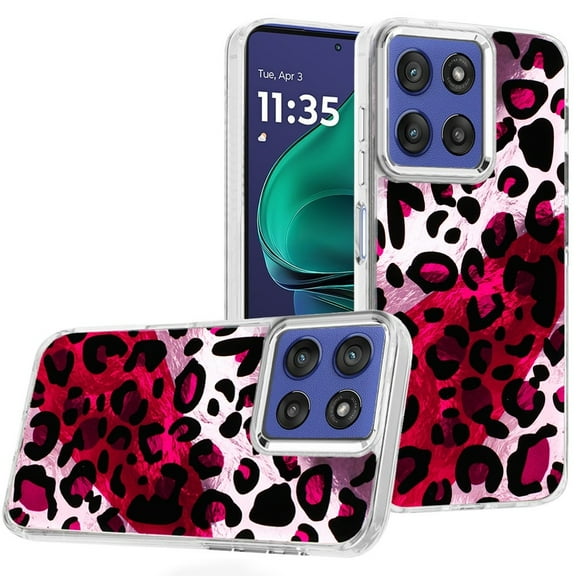 For Moto G Stylus 5G 2026/2025 Beautiful Epoxy Designs With Chrome Metallic Edges Hybrid - 4