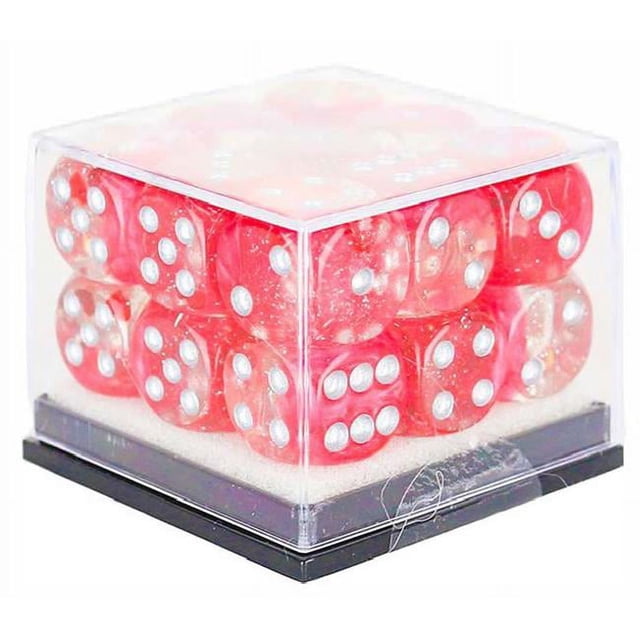 Ensemble de Cubes 12 mm D6 - Cœurs - 18 Unités