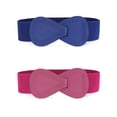 thumbnail image 1 of Cinturones De Cintura Para Mujer Para Vestido Hebilla Entrelazada Cinturones Elásticos Delgados Azul y rosa roja 68.6cm/27", 1 of 7