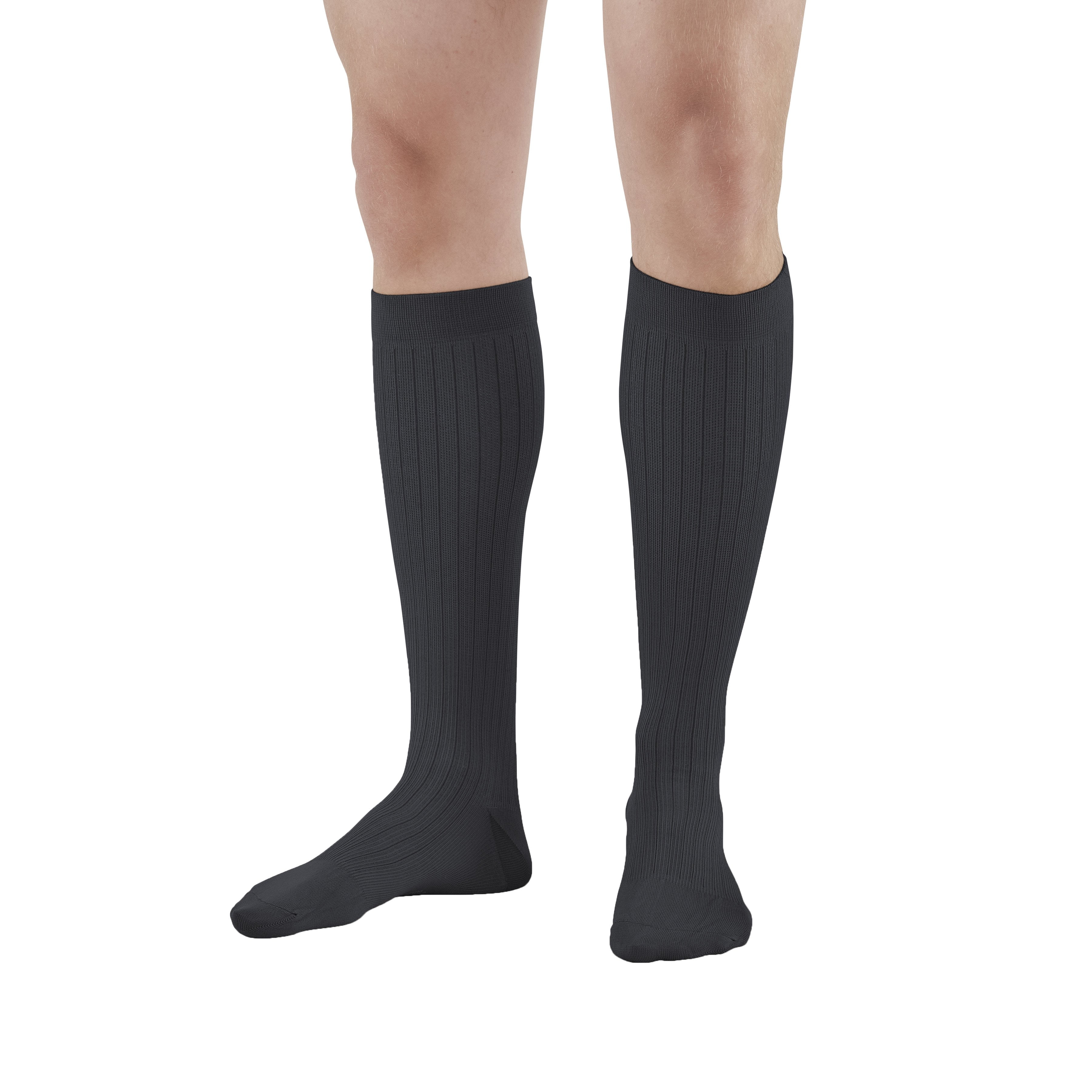 Ames Walker Men's AW Style 129 Microfiber/Cotton Compression Knee High