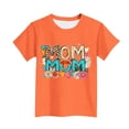 thumbnail image 4 of Zpanxa T-Shirts pour Tout-Petites Fille Imprimé Fête des Mères Col Rond Manches Courtes Haut Polyester Spandex 7-8 Ans, 4 of 5