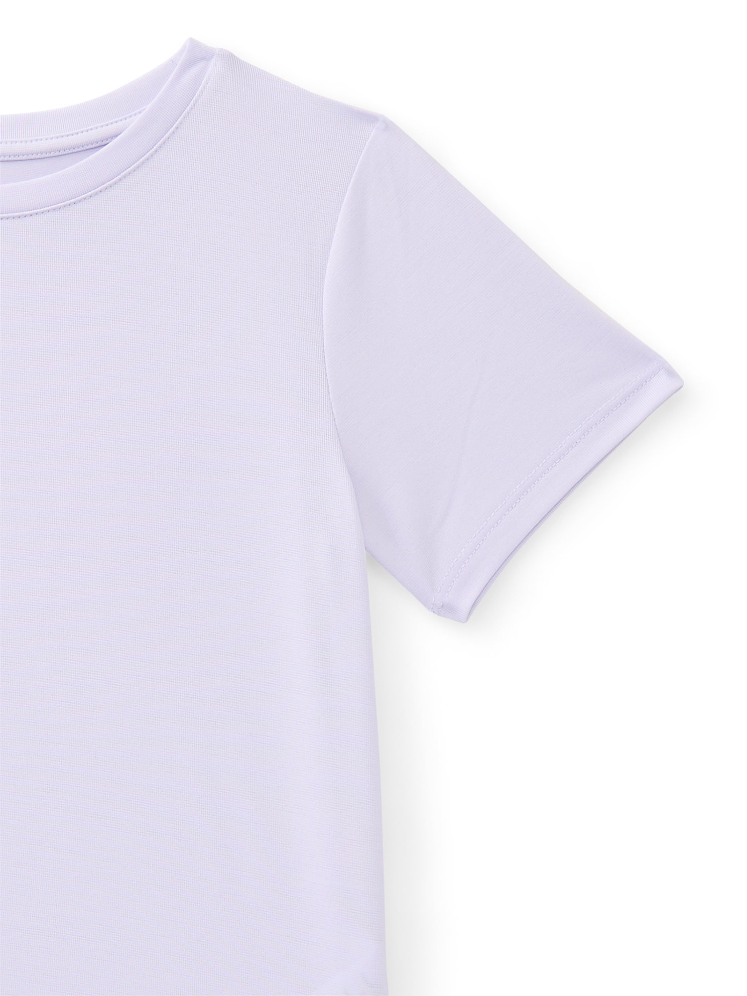 Athletic Works Girls Active Tee with Short Sleeves, Sizes 4-18 & Plus