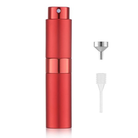 Lisapack 8ML Atomizer Perfume Spray Bottle for Travel, Empty Refillable Cologne Dispenser, Portable Sprayer (Red)