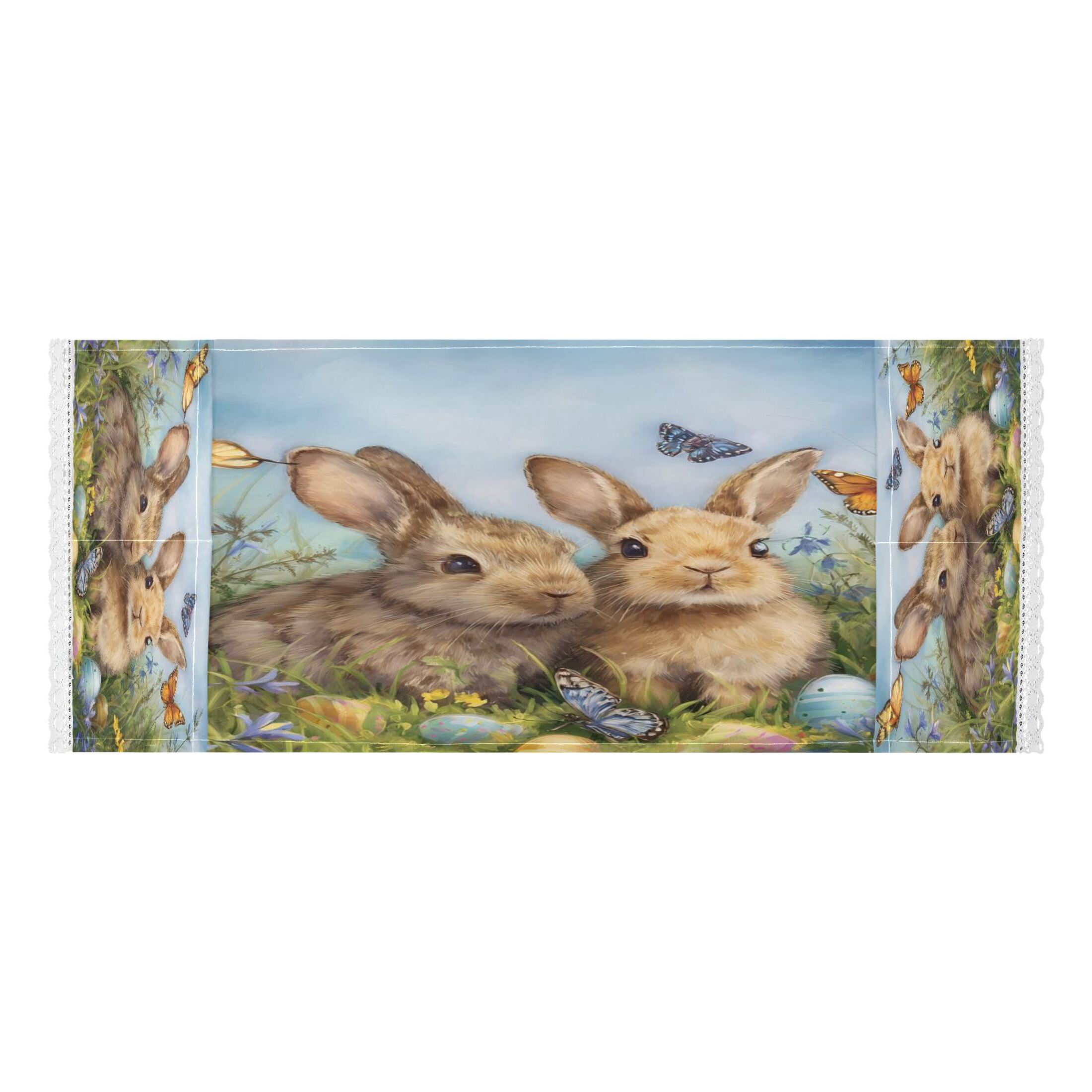 Wobogo Meadow Bunny Washing Machine Cover Dustproof Washer Dryer Cover Waterproof Laundry Room Decorative Protector