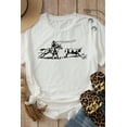 thumbnail image 7 of Women's White Western Rodeo Graphic T-Shirt – Casual Crew Neck Tee [ZhiHiMeRi] | (US 20-22)2XL, 7 of 7