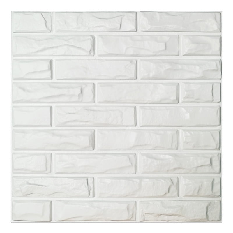 Pvc Wall Panels White Brick Tiles 19 7 X 12 Pack Wall Panels White Brick Tiles