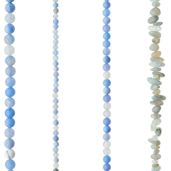 Blue Agate Stone Beads Value Pack by Bead Landing