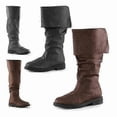 thumbnail image 2 of Medieval Leather Boots Jack Sparrow Pirate Renaissance Larp Costume Vintage Warrior Boots for Men, 2 of 2
