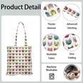 thumbnail image 3 of Hand-Drawn Cat Graphic Tote – Cat Lover Gift Canvas Bag, 3 of 6