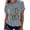 Gray, variant on Women Independence Day Crewneck Short Sleeve Tshirt USA Patriotic Graphic Tops Summer Lightweight Beach Shirt Daily Outdoor Sporting Tees