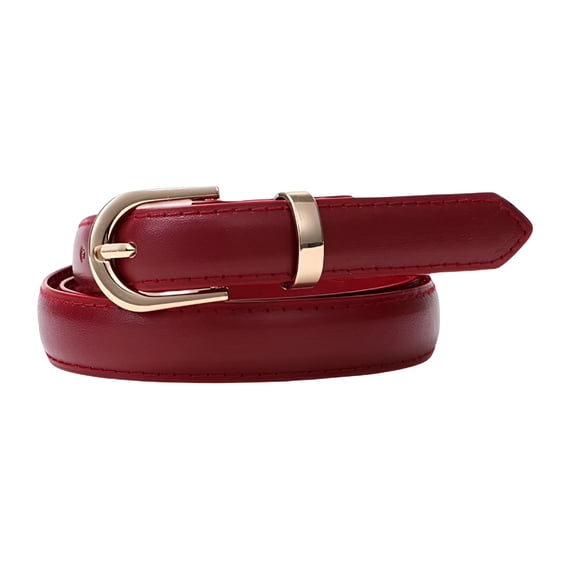 TELOLY Women Waist Belt Fitted Solid Color Alloy Buckle Faux Leather Adjustable Lady Waist Strap Garment Accessories