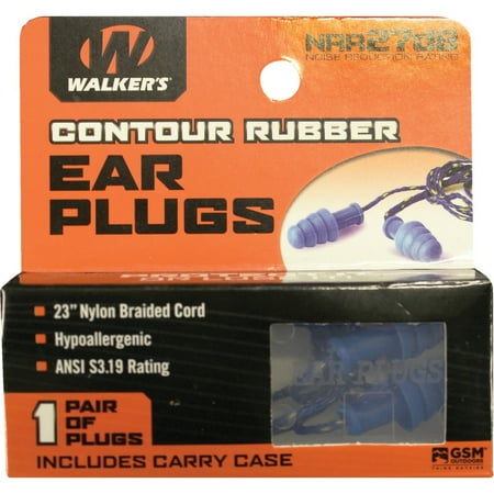 

Walker s Contour Rubber Corded Blue Ear Plugs GWP-TPRCORD-BL GWP-TPRCORD-BL 705606