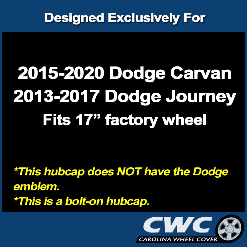 Premium Replica Hubcap Set for Dodge Caravan 2014-2020 / Journey 2013-2020 - Replacement 17-inch Wheel Covers