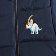 thumbnail image 5 of FAIOROI Little Girls Dinosaur Padded Jacket - Navy, 5T, Warm Hooded Coat with Horns, Zip-Up Winter Outerwear for Toddlers, 5 of 9