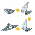 thumbnail image 4 of Home Master Hardware Paquete de 4 bisagras para puerta de garaje, acero de calibre 14 resistente #1 con acabado galvanizado, reemplazo de puerta de garaje residencial/comercial ligero, 4 of 8
