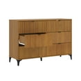 thumbnail image 6 of GALANO Adult 6-Drawer Dresser, Amber Walnut Finish, Guest or Bedroom Storage, 6 of 14