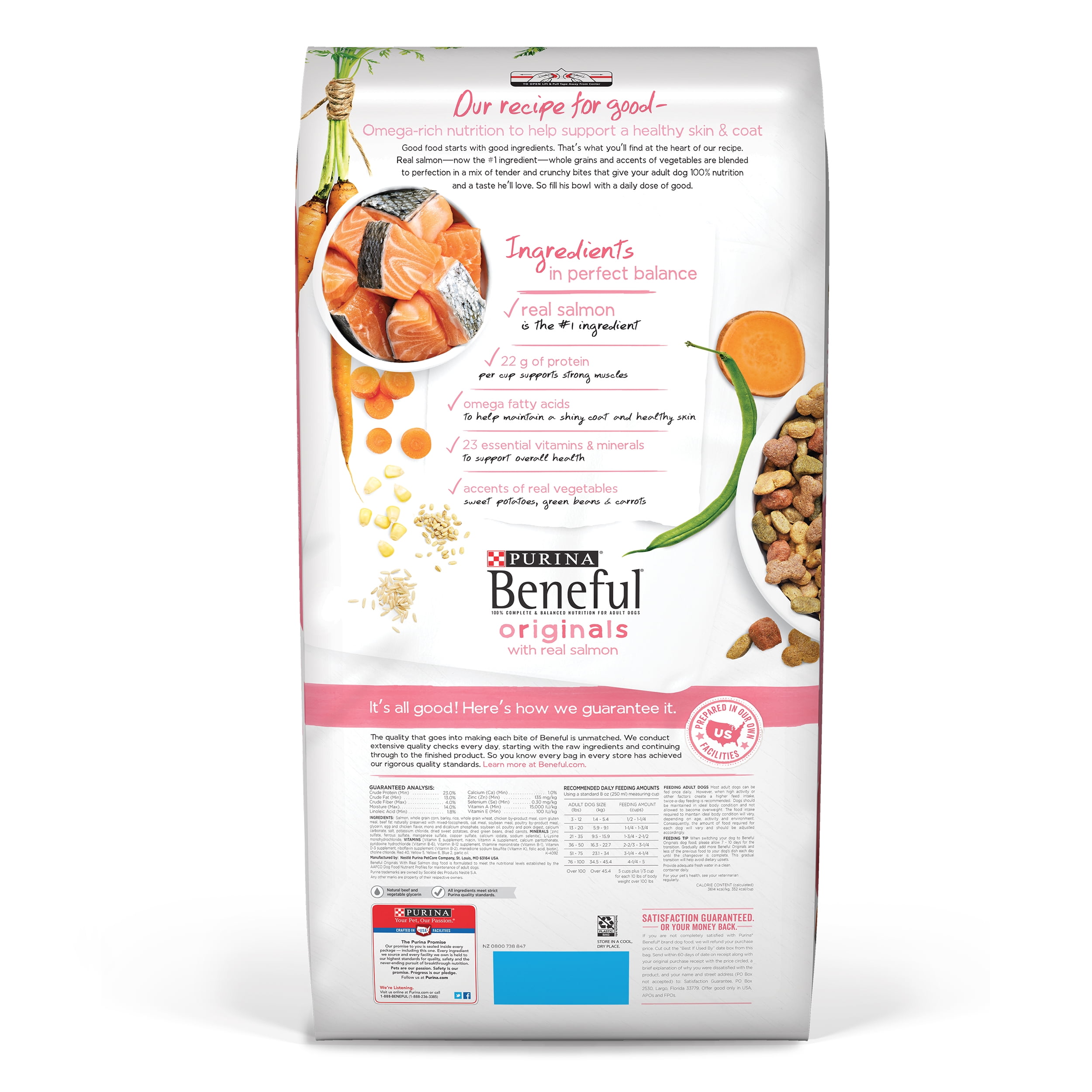 beneful dog food ingredients label