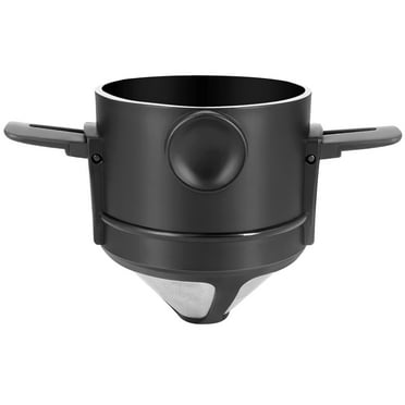 Foldable Coffee Filter Pour Over Coffee Filter Portable Stainless Steel Pour Over Coffee Maker Reusable Conical Coffee Dripper Filter Paperless Drip Coffee Filter Cone for Home Office Travel Camping