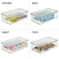thumbnail image 6 of mDesign Plastic Storage Bin Box Container, Lid, Handles, 4 Pack, Clear, 6 of 8