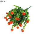 thumbnail image 2 of PENGXIANG 6Pcs Artificial Flower Vivid Non-fading Plastic Multipurpose Fake Flower Grass for Home White One Size, 2 of 13
