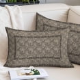 thumbnail image 2 of Grey Boho Pillow Covers King, Vintage Ethnic Tribe Abstract Art Floral Soft Brushed Microfiber Breathable Throw Pillow Covers, Decorative Pillowcase with Zipper for Couch Sofa Bedroom 20"x36", 2 of 9
