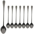 thumbnail image 1 of unbranded 8Ud Cucharas De Acero Inoxidable Para Café Y Té Con Mango Color Negro Para Casa, 1 of 8