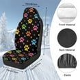 thumbnail image 7 of Uorisanigo Universal Seat Covers, Colorful Dog Paw Car Seat Covers Front Sets, Blanket Cloth Auto Seats Cover, 2-Pack Car Seats Cushion Fit for Most Cars SUV, 7 of 7