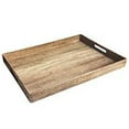 thumbnail image 4 of American Atelier, Brown Poplar Finished Polypropylene Rectangular Serving Tray with Handles, 14x19", 4 of 6