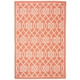 thumbnail image 2 of SAFAVIEH Courtyard Finian Distressed Geometric Indoor/Outdoor Area Rug Terracotta/Light Beige, 5'3" x 7'7", 2 of 7