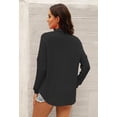 thumbnail image 2 of Womens Long Sleeve Button Down Shirts Waffle Knit Shacket Jacket Oversized Blouses Tops, 2 of 7