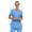 Ceil Blue, variant on Scrubs Women's V-Neck Notch Fashion Stretch Scrub Top with Two Pockets, Flex Easy Care Fabric