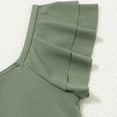 thumbnail image 3 of BULLPIANO Girls Swimsuit Two Piece Swimsuits Kids Solid Color Ruffle Trim Bikini Set Bathing Suit, 3 of 5