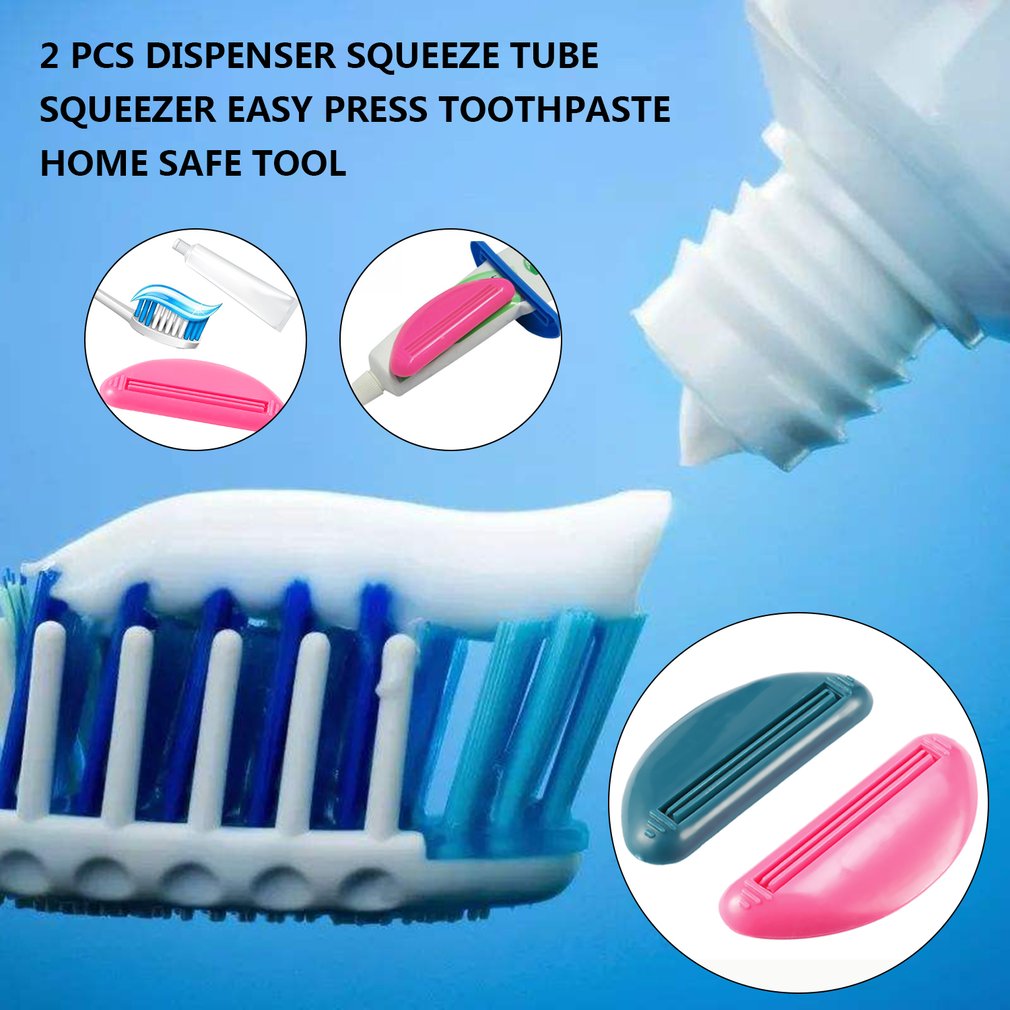 2PCS Toothpaste Squeezer Squeeze Tooth Paste Tube Cosmetics Cleanser