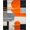 Orange, Pattern 5, variant on ODIKA 4' x 6' Machine Washable Non-Slip Area Rug, Geometric Chevron High Traffic Rug, Red, 270113