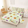 thumbnail image 2 of Manfei Cute Reading Ghost Queen Sheets 4 Pieces, Halloween Spooky Flying Bat Queen Sheet Sets, Mint Green White,1 Fitted Sheet, 1 Flat Sheet and 2 Pillowcases, 2 of 5