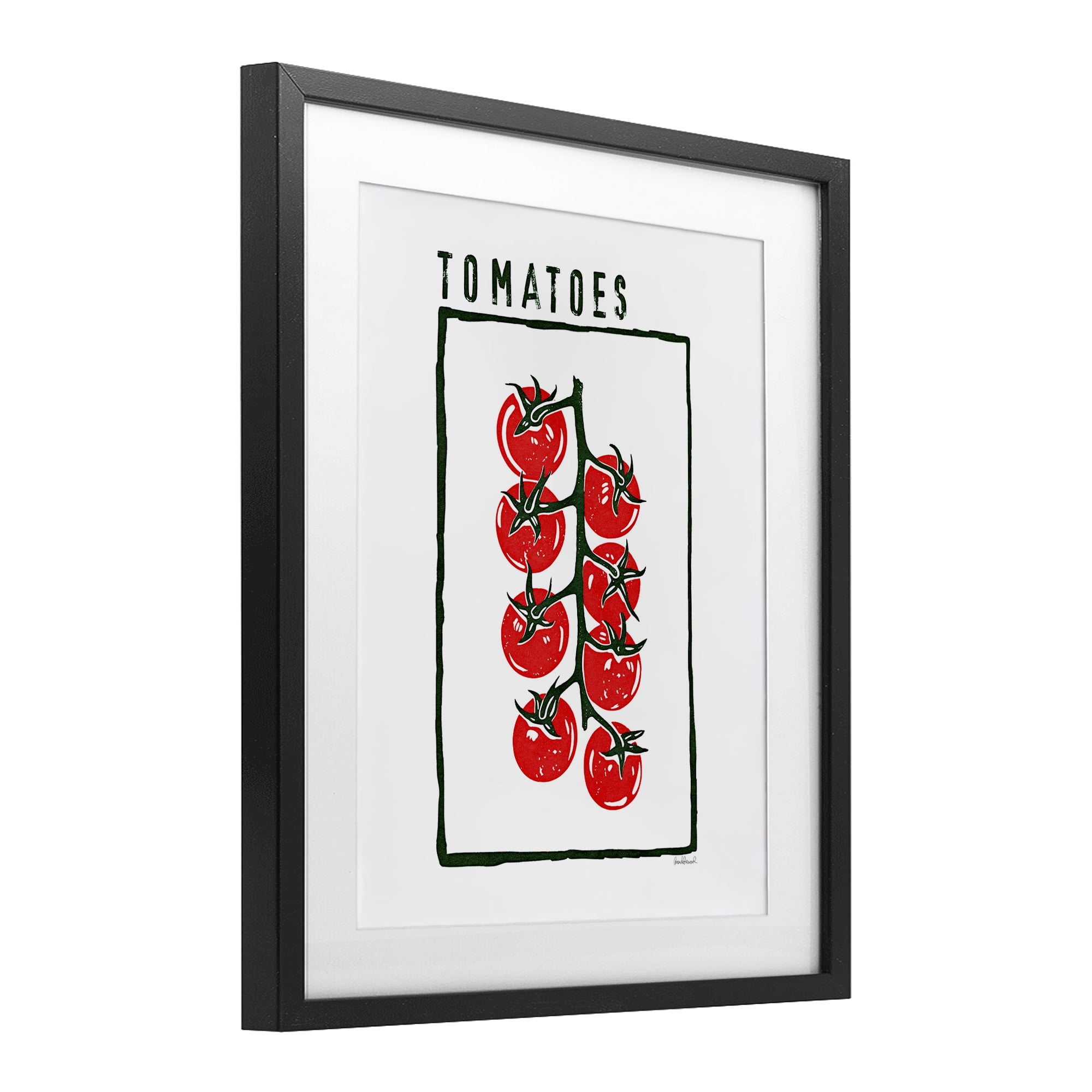 Stupell Industries Ripe Tomatoes Cluster Black Framed Print Under Glass, design by Amanda Greenwood