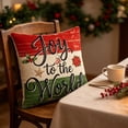 thumbnail image 5 of Zynviq Multicolor Decorative Pillow Covers 18x18inch Christmas Couch Pillow Covers Letters with Zipper Cloth Square, 5 of 7