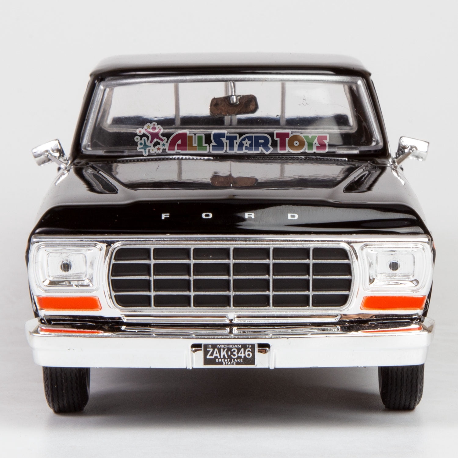 1979 Ford F-150 Pickup Classic F150 Pick Up Truck 1:24 Diecast Collectible Model Car Black Motormax 79346 All Star Toys Exclusive