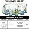 thumbnail image 5 of Summer Tropical Palm Leaf Round Tablecloth 60 Inch Spring Floral Butterfly Hummingbird Table Cloth Rustic Farmhouse Hawaiian Polyester Cover Decorative for Indoor Outdoor Kitchen Dining Party, 5 of 6