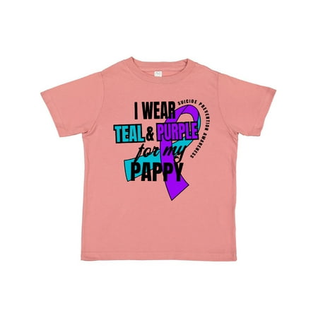 

Inktastic Suicide Prevention I Wear Teal and Purple for My Pappy Gift Toddler Boy or Toddler Girl T-Shirt