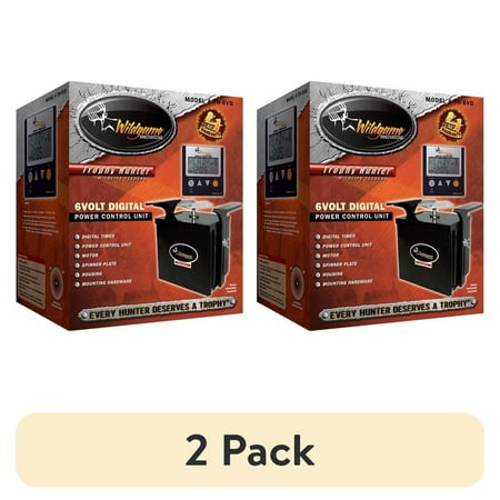 (2 pack) WILDGAME INNOVATIONS Trophy Hunter 6V Digital Feeder Kit Weather-Resistant Durable Easy-to-Use Digital Power Control Unit for Hunting Game Feeder
